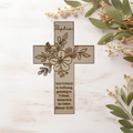 Personalisiertes Holzkreuz zur Taufe – Taufgeschenk mit Namen & Datum – Geschenk zur Geburt, Tauferinnerung, christliches Kinderzimmer-Deko