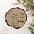 Gravierte Holzscheibe "Mama" – Geschenk aus Naturholz mit Spruch | Personalisiertes Muttertagsgeschenk | Deko für Mama