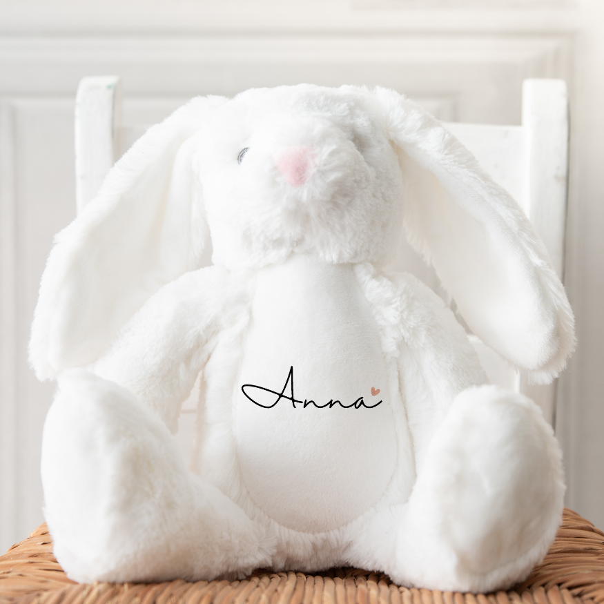 Personalisiertes Kuscheltier mit Namen – Stofftier zur Geburt – Babygeschenk – Taufgeschenk – Kuscheltier mit Geburtsdaten