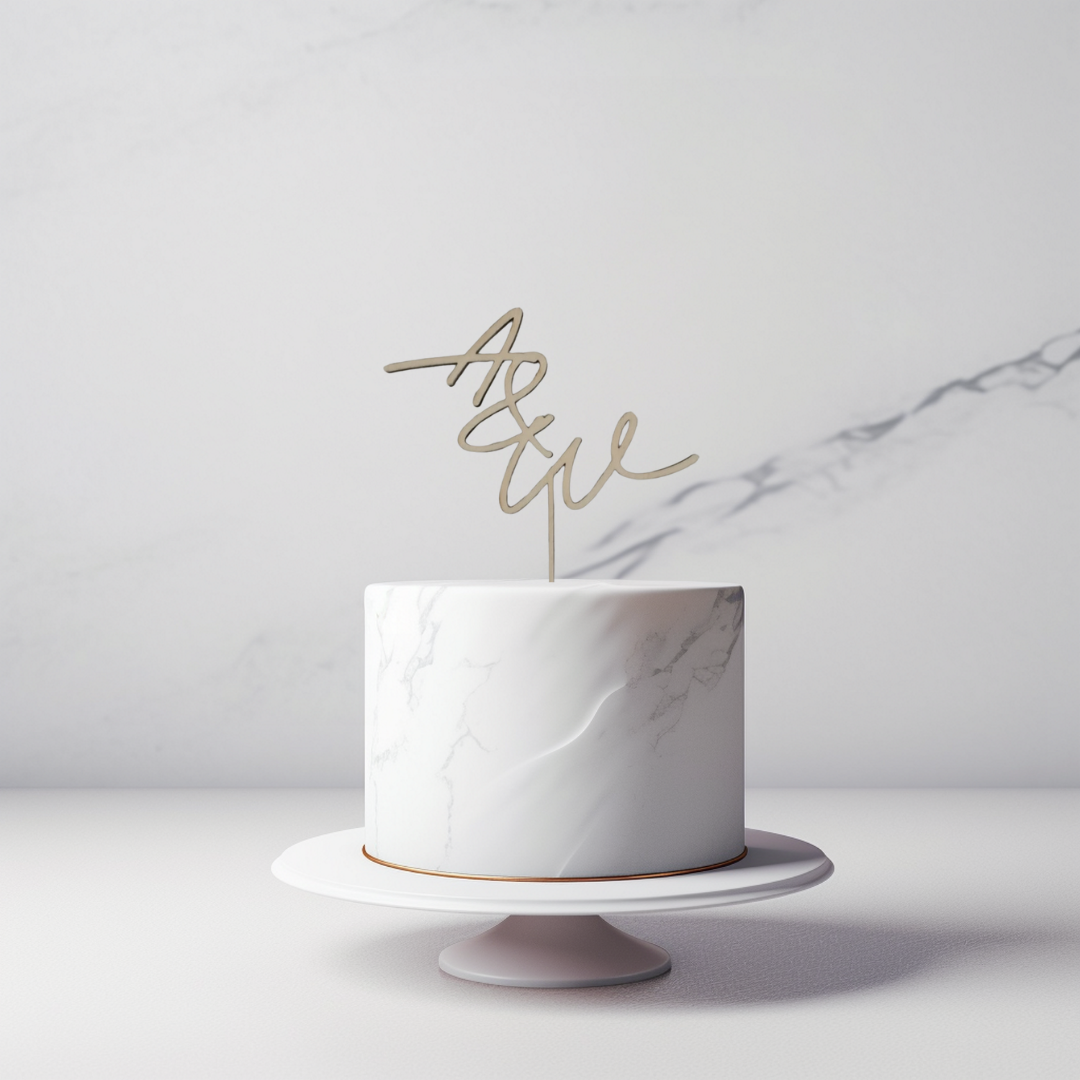 Personalisierter Caketopper Hochzeit –  mit Namen – Tortenaufsatz Holz oder Acryl – Hochzeitsdekoration individuell