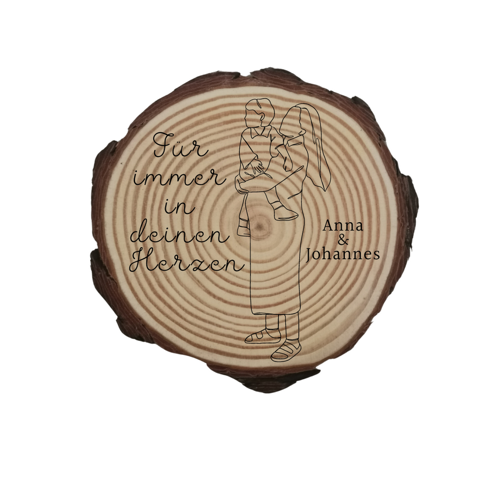 Gravierte Holzscheibe "Mama" – Geschenk aus Naturholz mit Spruch | Personalisiertes Muttertagsgeschenk | Deko für Mama