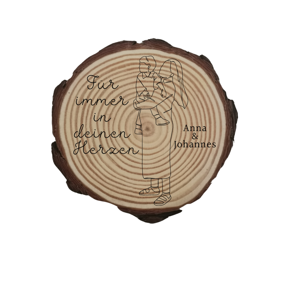 Gravierte Holzscheibe "Mama" – Geschenk aus Naturholz mit Spruch | Personalisiertes Muttertagsgeschenk | Deko für Mama