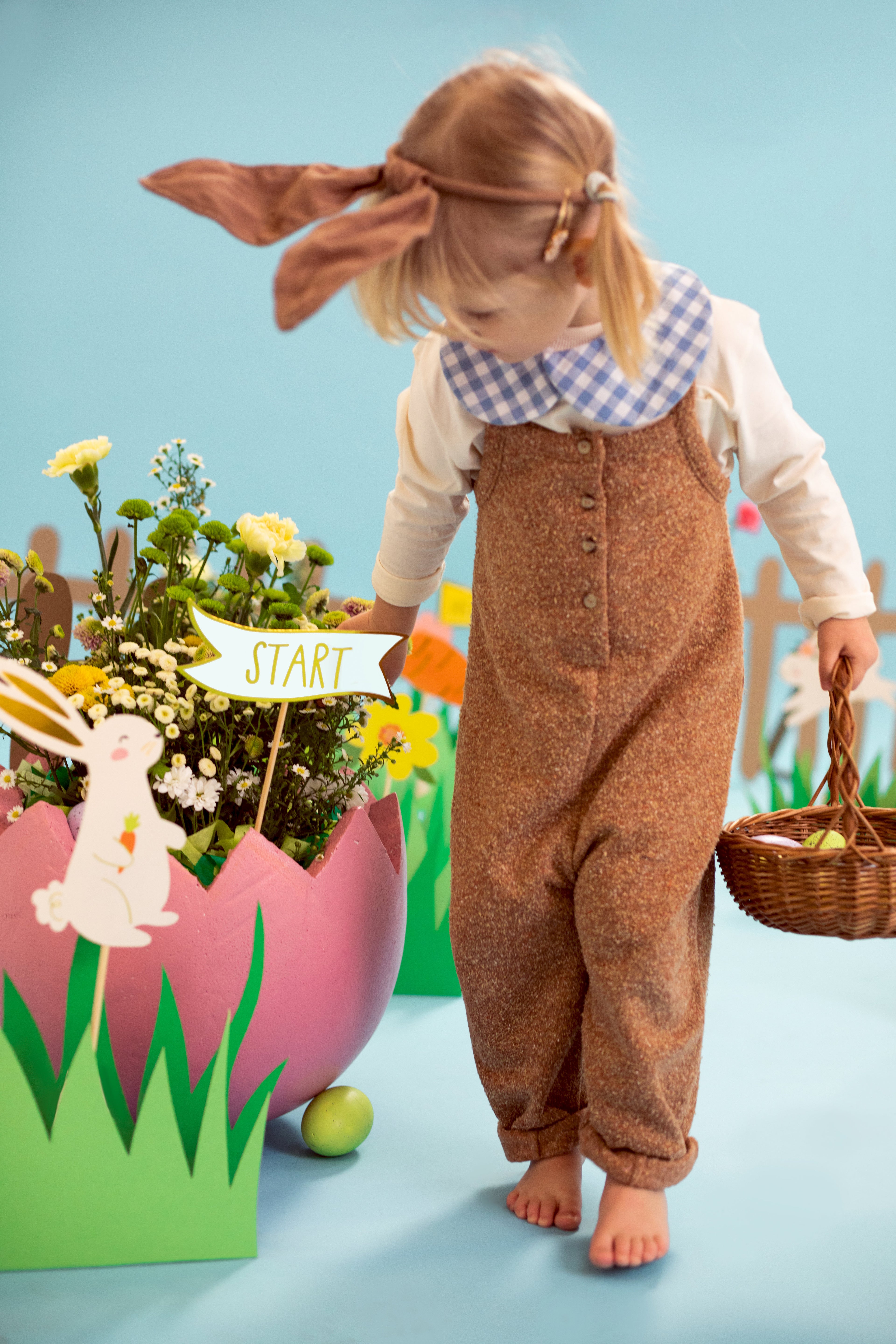 Ostereiersuche‑Set – 10 Deko‑Picks für Kuchen & Garten | Hasen, Karotten, Blumen & Pfeile | 8–22,5 × 6–24 cm, Stäbe 20 cm