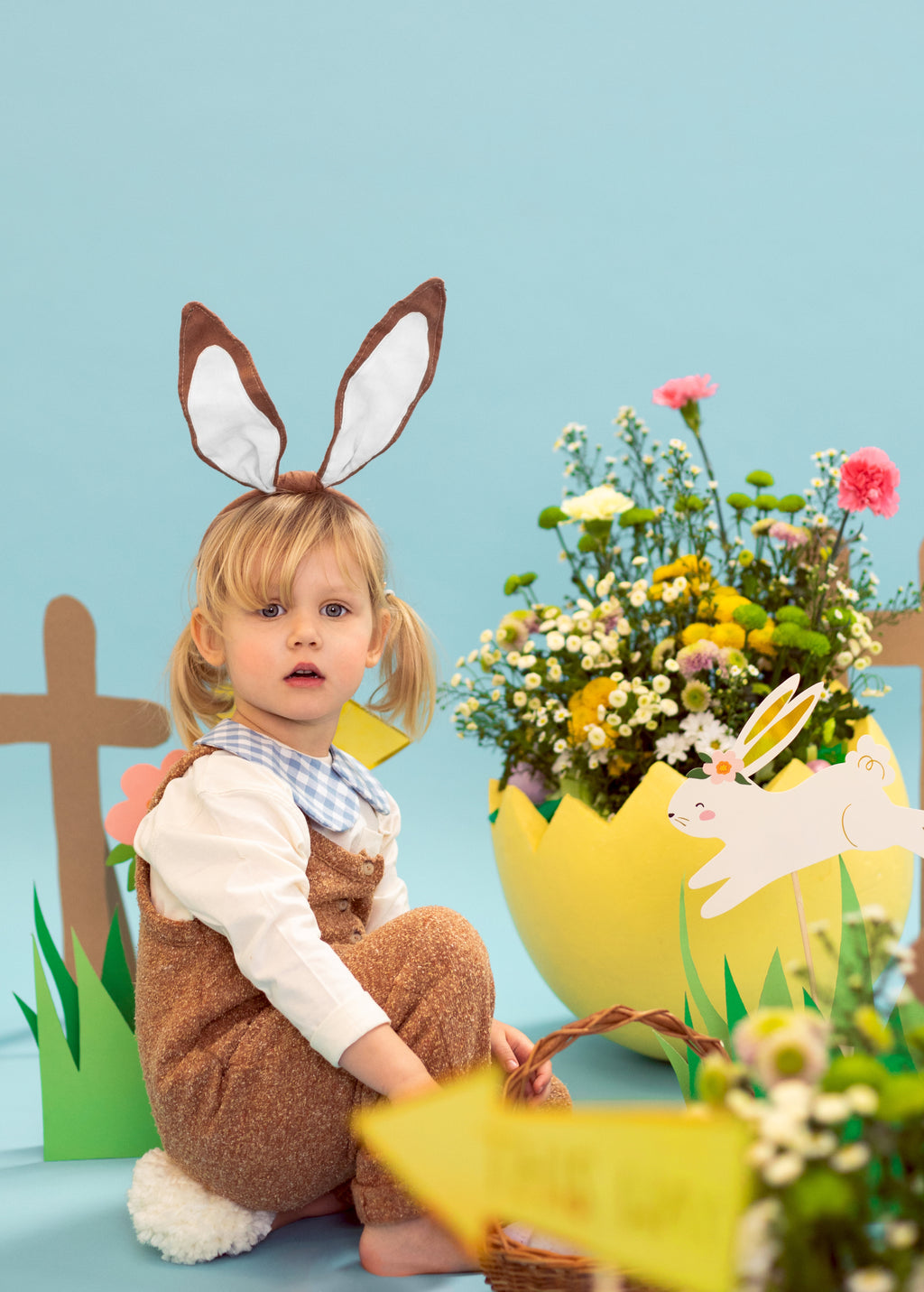 Ostereiersuche‑Set – 10 Deko‑Picks für Kuchen & Garten | Hasen, Karotten, Blumen & Pfeile | 8–22,5 × 6–24 cm, Stäbe 20 cm