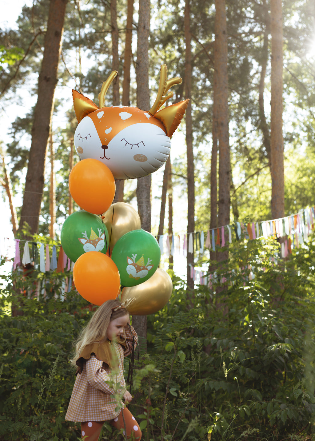 Hirsch‑Folienballon – 73 × 64 cm | Weihnachts‑ & Winterdeko | Helium oder Luft, Farbmix