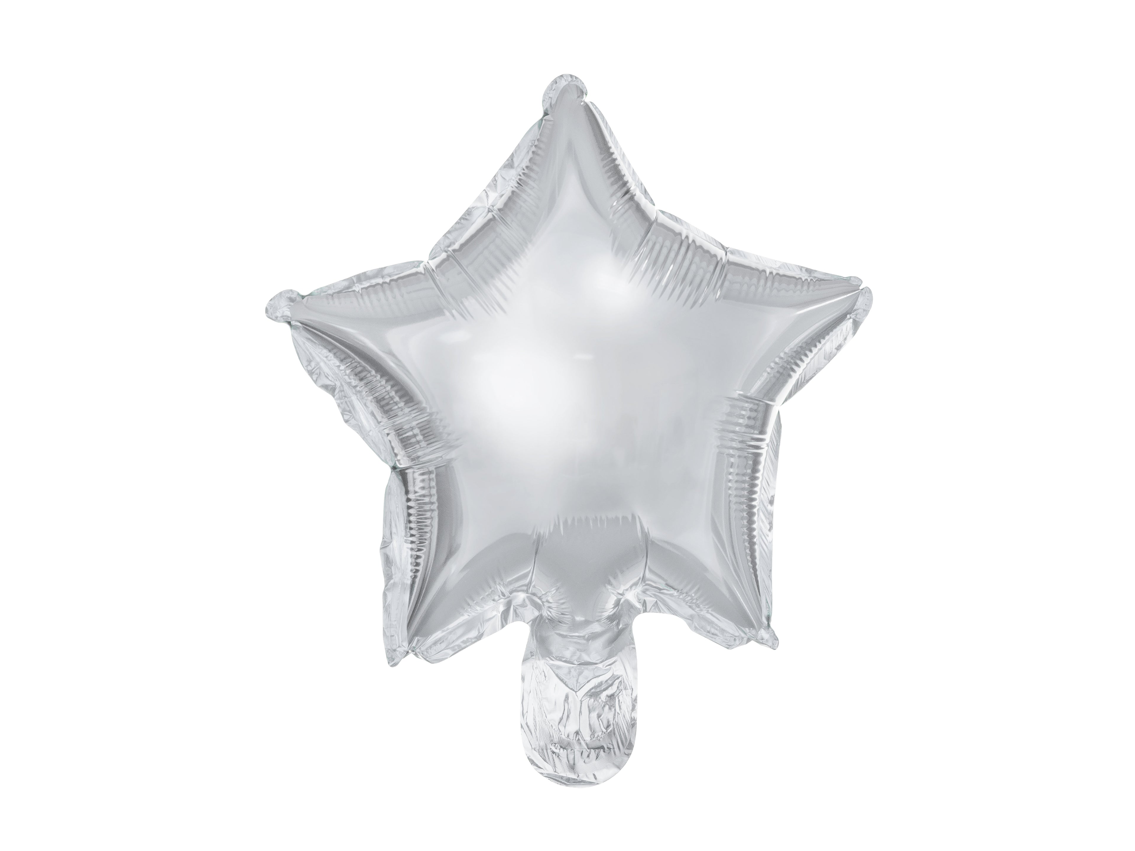 Sternförmige Folienballons Silber – 25er Set, 25 cm | Kleine silberne Sternballons für Geburtstag, Hochzeit, Babyshower & Partydeko