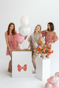 Folienballon „Bride to Be“ – Weiß mit roségoldenem Schriftzug | 45 cm (35 cm aufgeblasen) | Helium & Luft | JGA, Bridal Shower, Hochzeit