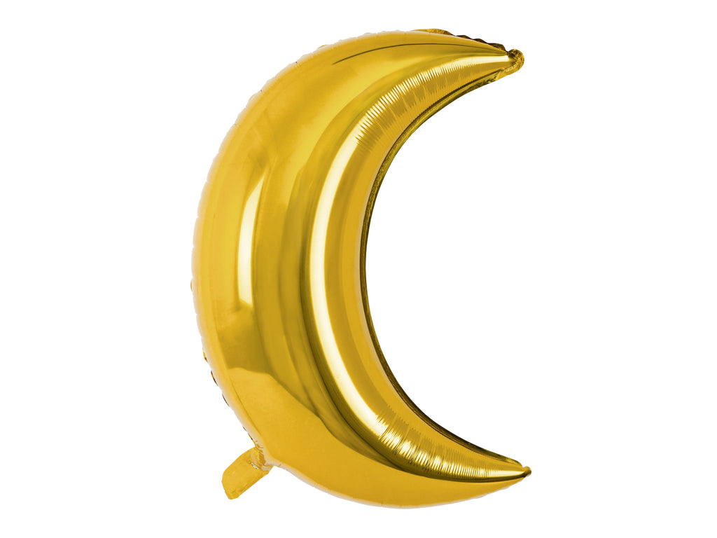 Mond‑Folienballon Gold – 60 cm | Crescent Moon Ballon für Hochzeit, Babyshower, Geburtstag & Fotohintergrund | Helium geeignet