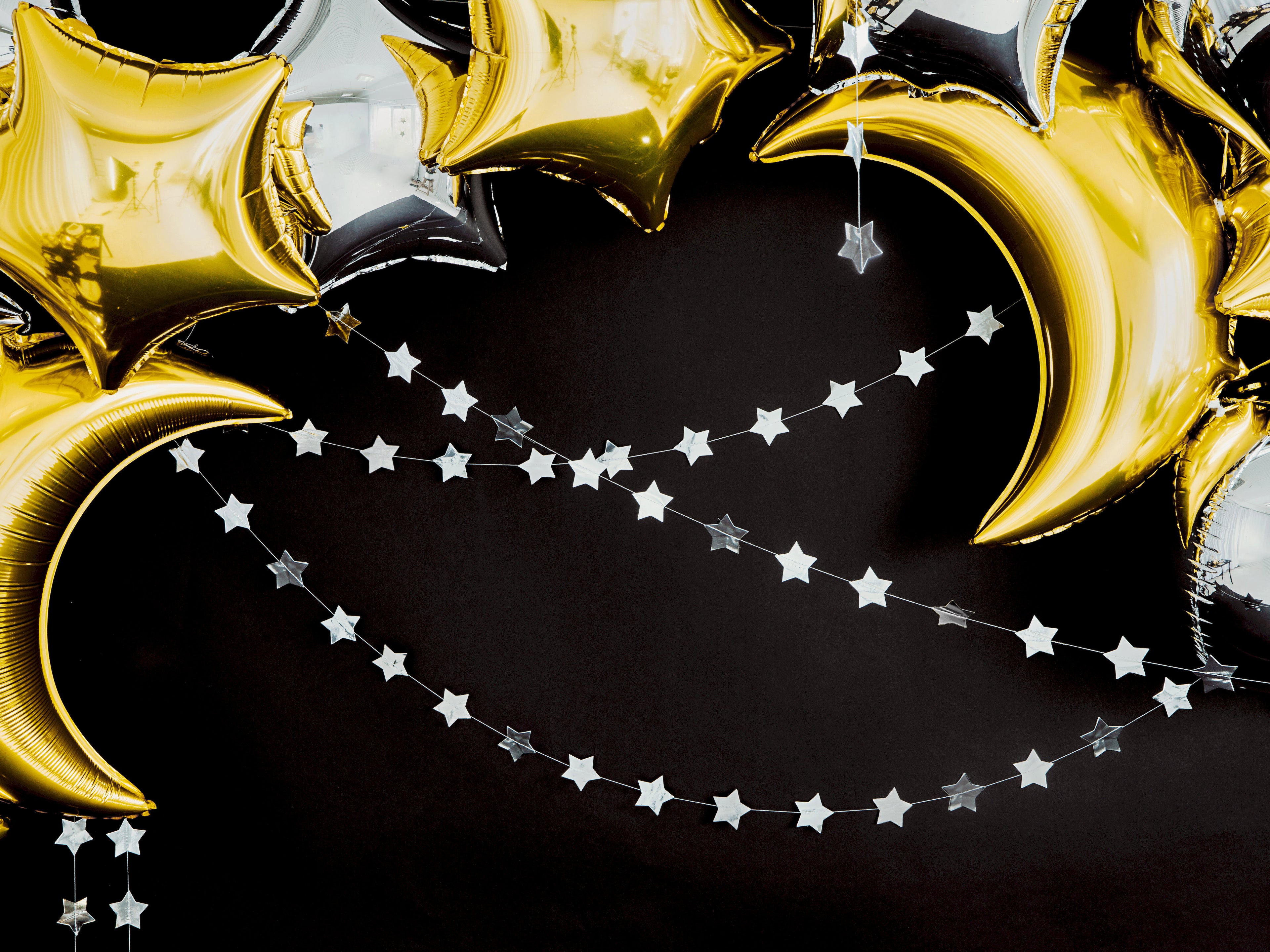 Mond‑Folienballon Gold – 60 cm | Crescent Moon Ballon für Hochzeit, Babyshower, Geburtstag & Fotohintergrund | Helium geeignet