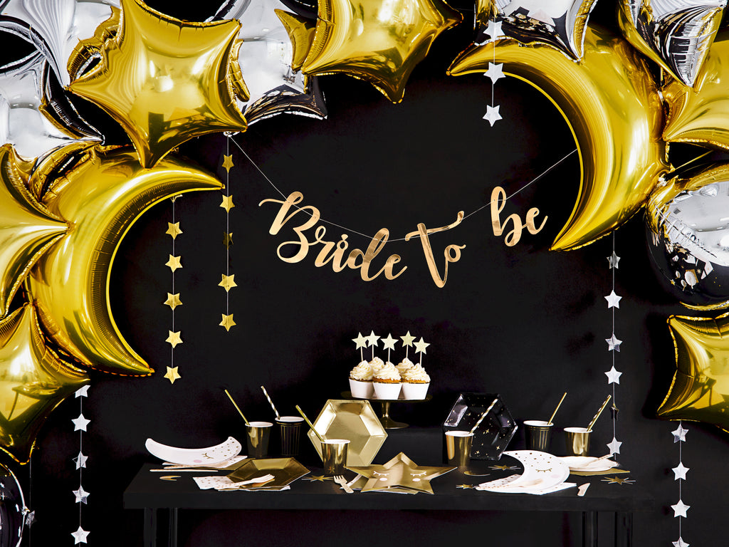 Mond‑Folienballon Gold – 60 cm | Crescent Moon Ballon für Hochzeit, Babyshower, Geburtstag & Fotohintergrund | Helium geeignet