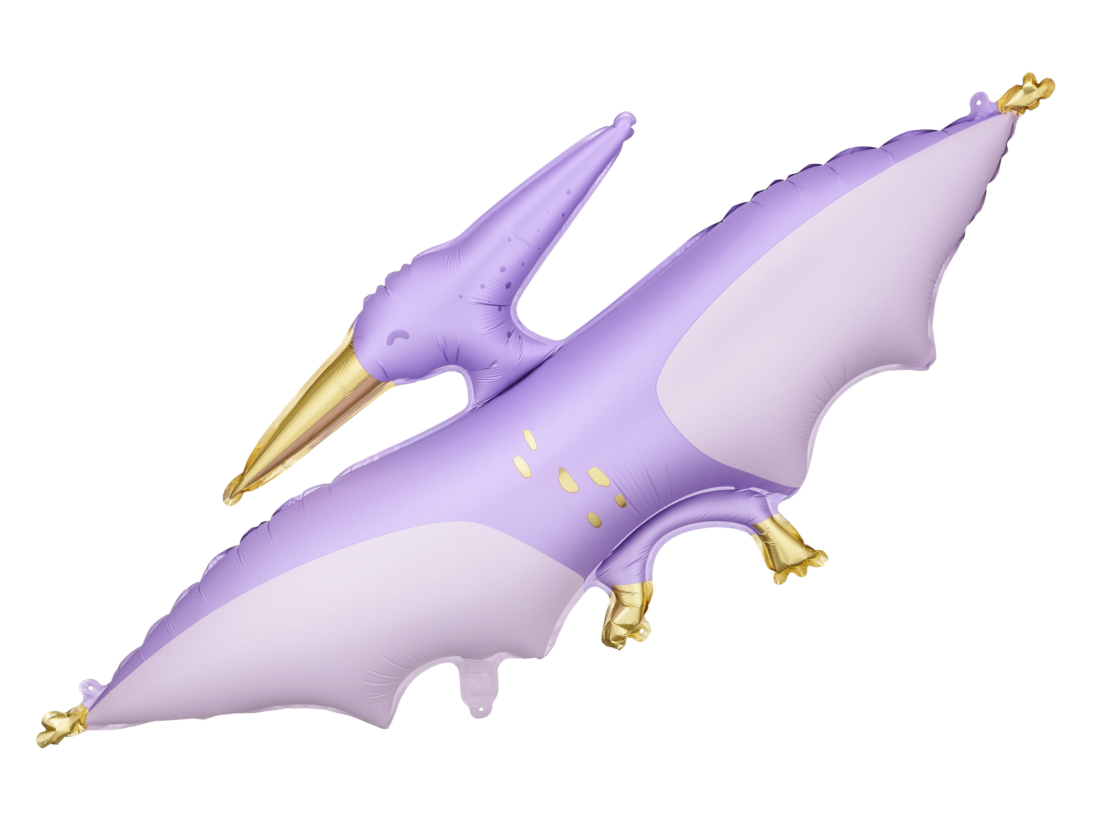 Pterodaktylus-Folienballon XXL 120 × 62 cm (aufgeblasen ca. 115 × 53 cm) – verschiedene Farben, Helium- & Luftfüllung, Dino-Party Deko inkl. Strohhalm