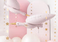 Storch-Folienballon, 103 x 60 cm, hellrosa Storch-Folienballon, hellrosa, Maße vor dem Aufblasen ca. 103 x 60 cm, Maße nach dem Aufblasen ca. 100 x 43 cm. Zum Aufblasen mit Luft oder Helium. Inklusive Strohhalm. 1 Packung / 1 Stück.
