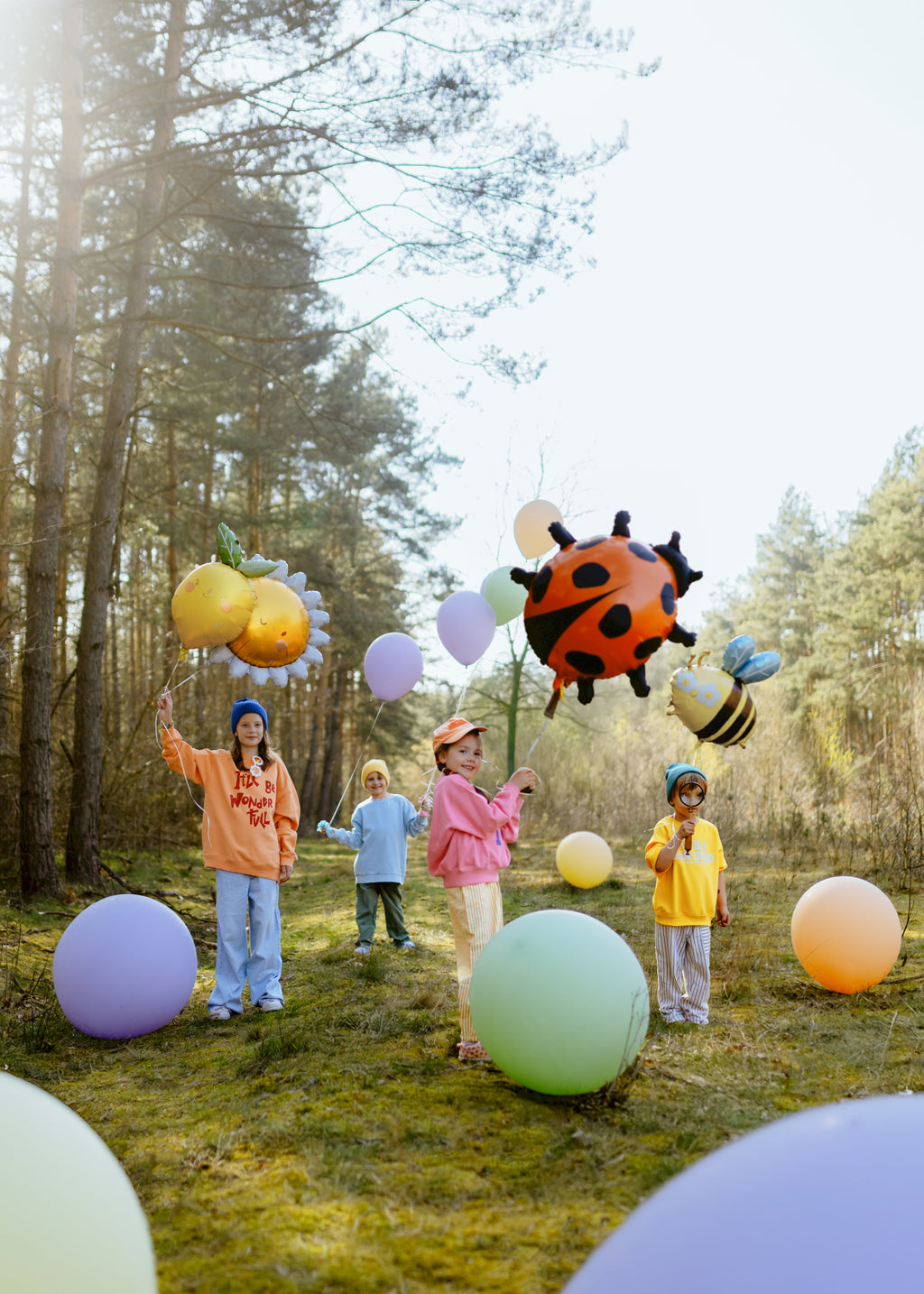 Sonnen-Folienballon XXL 90 cm - glänzender Heliumballon in verschiedenen Farben, Sommerparty-, Geburtstag- und Festival-Deko