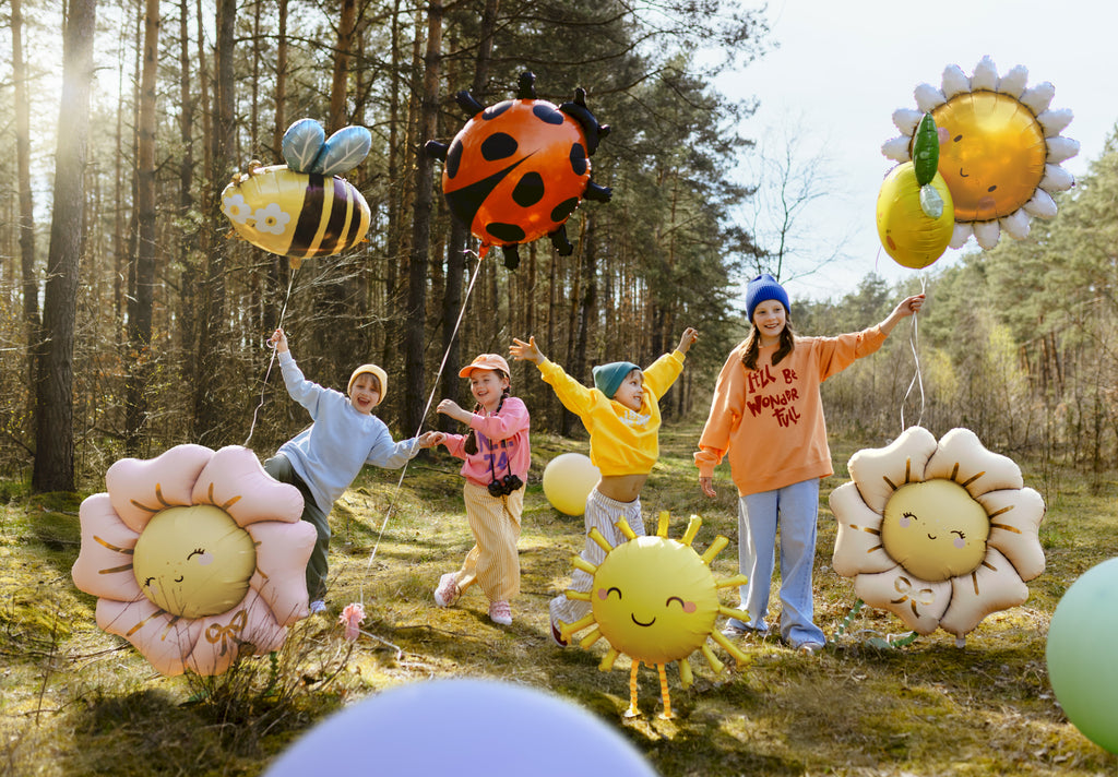 Sonnen-Folienballon XXL 90 cm - glänzender Heliumballon in verschiedenen Farben, Sommerparty-, Geburtstag- und Festival-Deko