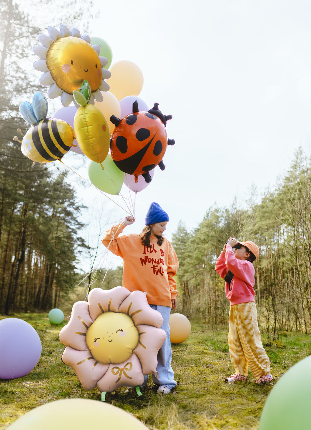 Sonnen-Folienballon XXL 90 cm - glänzender Heliumballon in verschiedenen Farben, Sommerparty-, Geburtstag- und Festival-Deko