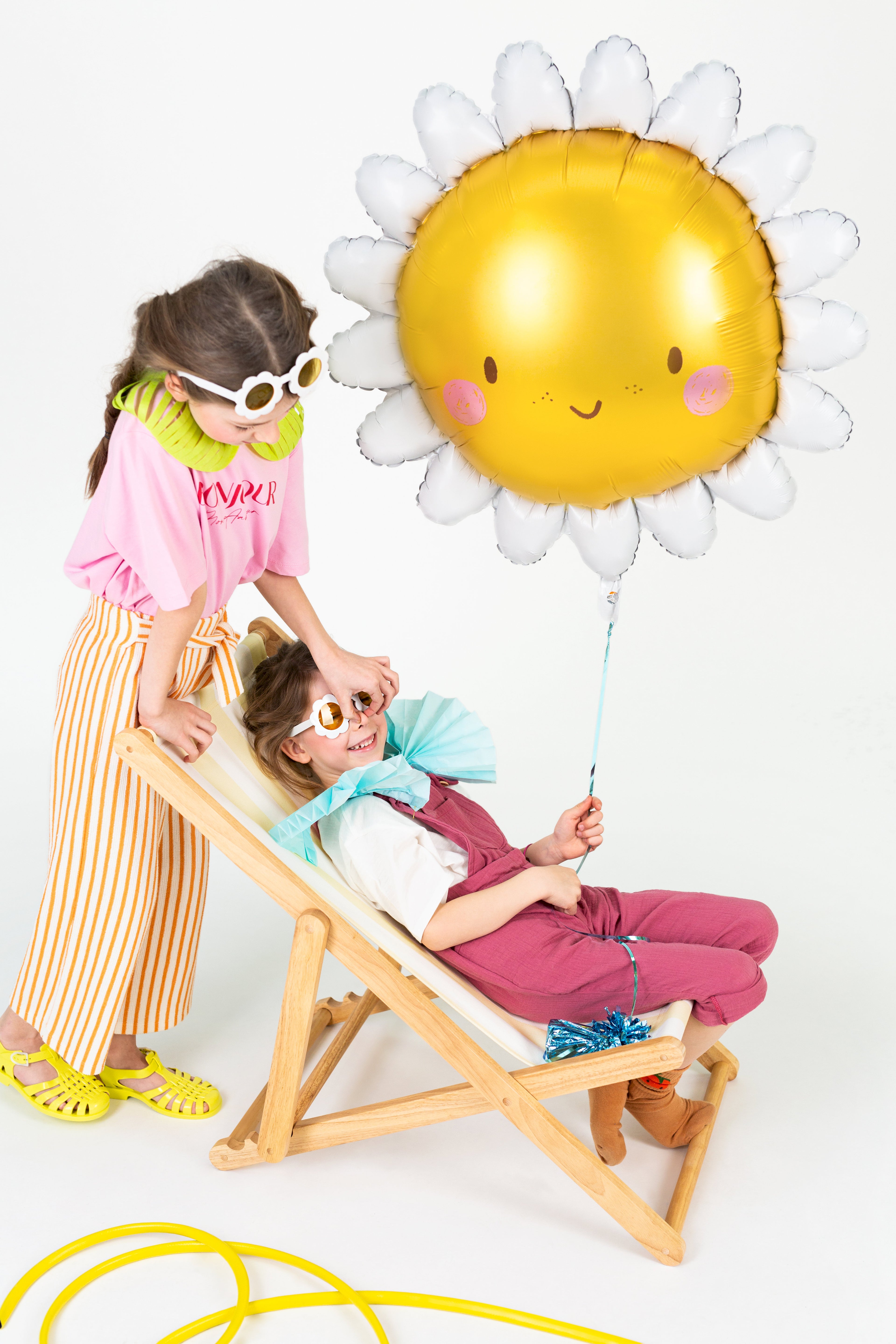 Sonnen-Folienballon XXL 90 cm - glänzender Heliumballon in verschiedenen Farben, Sommerparty-, Geburtstag- und Festival-Deko
