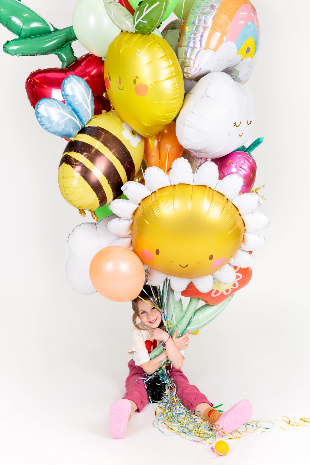 Sonnen-Folienballon XXL 90 cm - glänzender Heliumballon in verschiedenen Farben, Sommerparty-, Geburtstag- und Festival-Deko