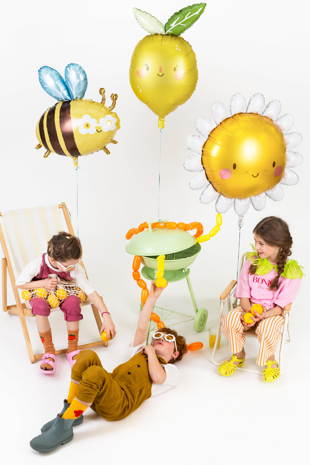 Sonnen-Folienballon XXL 90 cm - glänzender Heliumballon in verschiedenen Farben, Sommerparty-, Geburtstag- und Festival-Deko