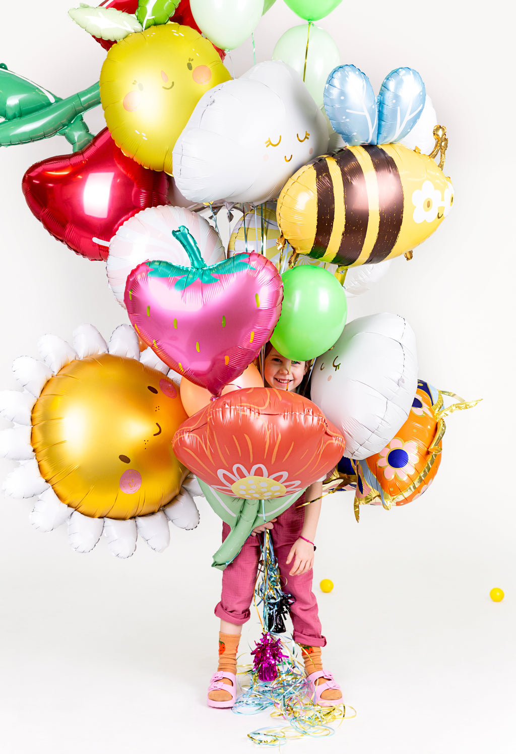 Sonnen-Folienballon XXL 90 cm - glänzender Heliumballon in verschiedenen Farben, Sommerparty-, Geburtstag- und Festival-Deko