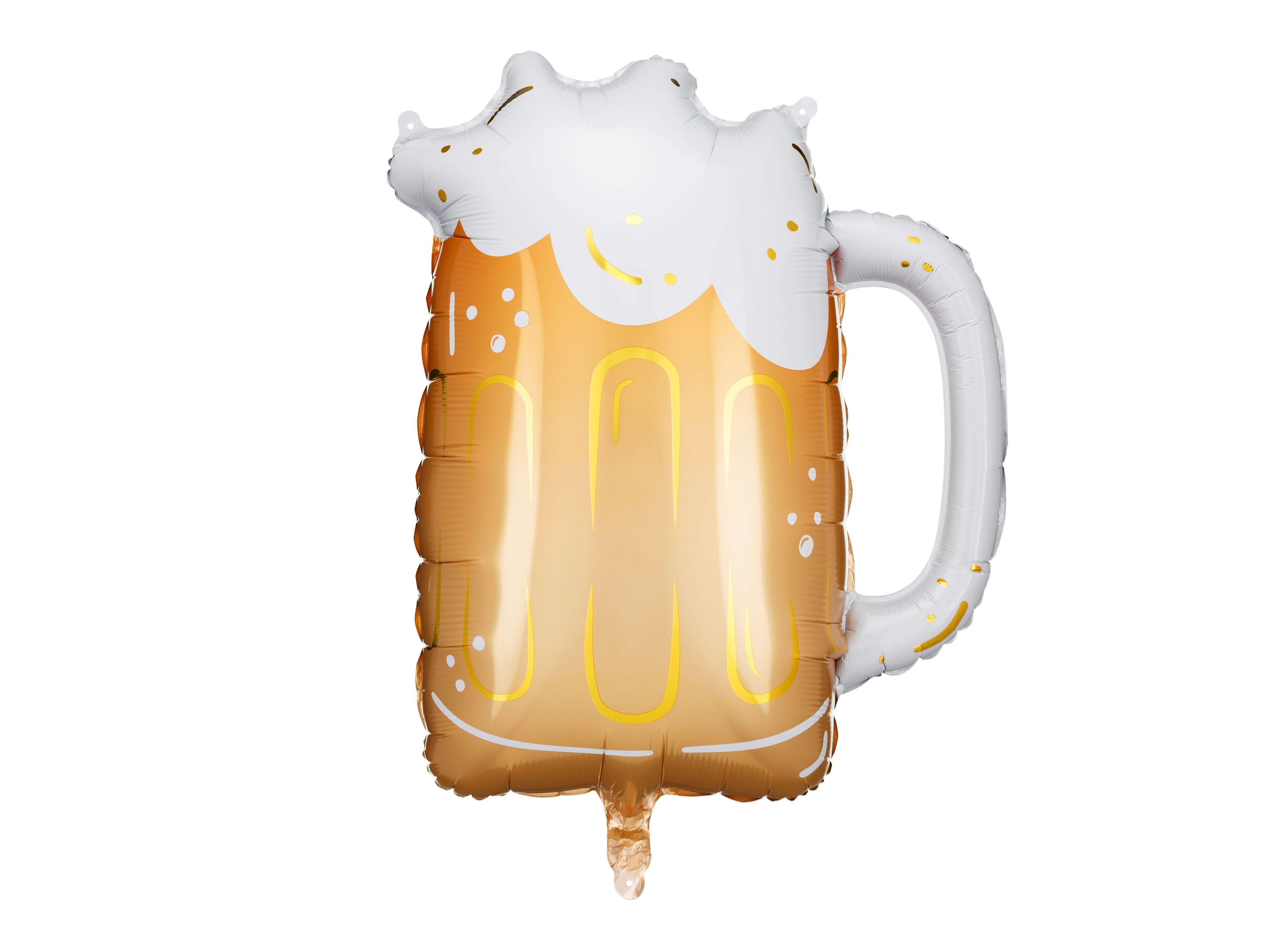 Bierkrug-Folienballon 66 x 54 cm - Bierballon für Helium und Luft, Partydeko für Geburtstag, Oktoberfest und Vatertag