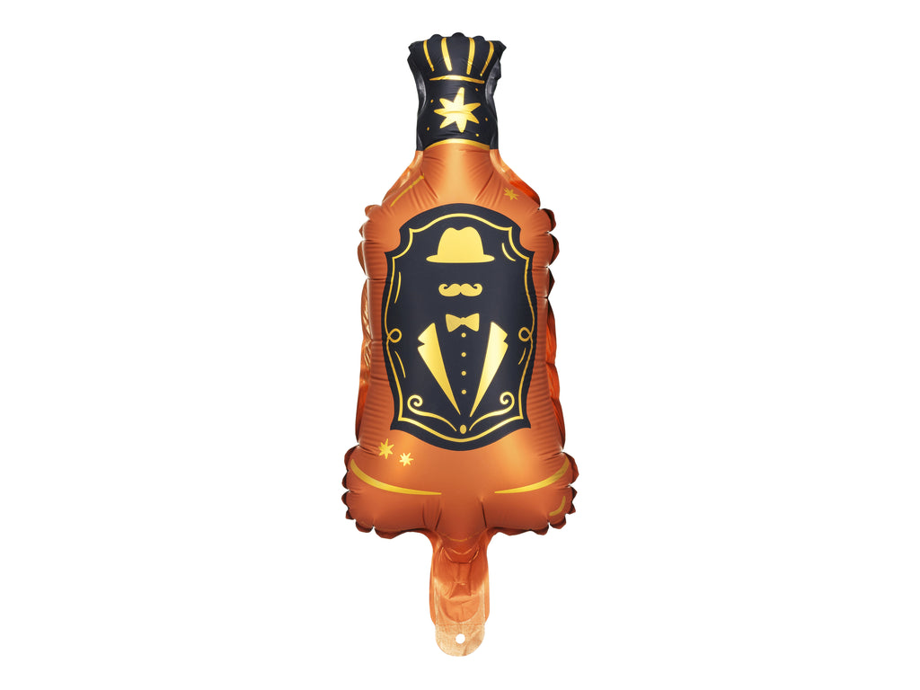 Whisky‑Folienballon für Girlanden – 27 × 12 cm | Luftfüllung, inkl. Strohhalm | Party & Bar‑Deko