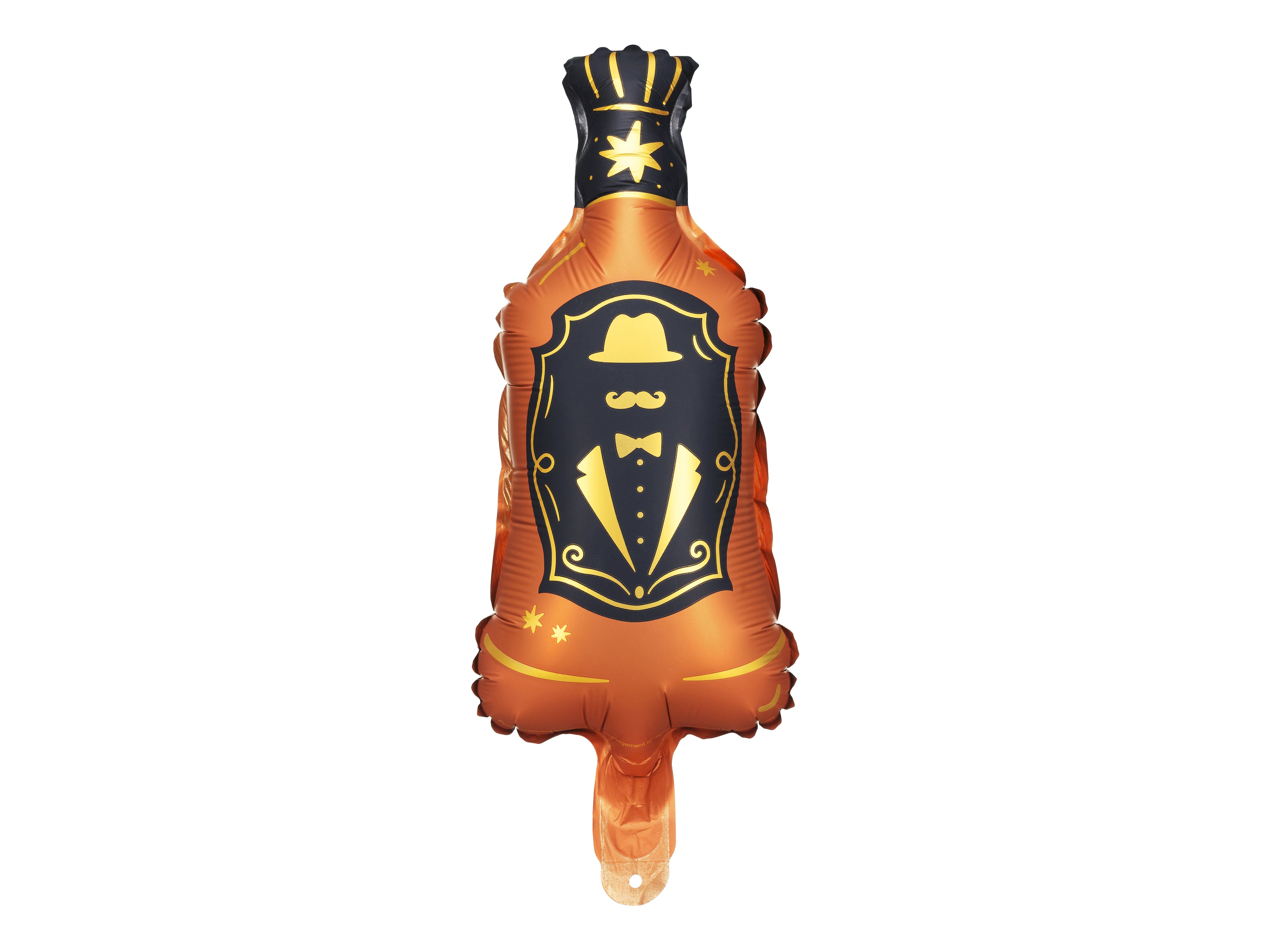 Whisky‑Folienballon für Girlanden – 27 × 12 cm | Luftfüllung, inkl. Strohhalm | Party & Bar‑Deko