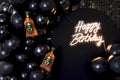 Whisky‑Folienballon für Girlanden – 27 × 12 cm | Luftfüllung, inkl. Strohhalm | Party & Bar‑Deko