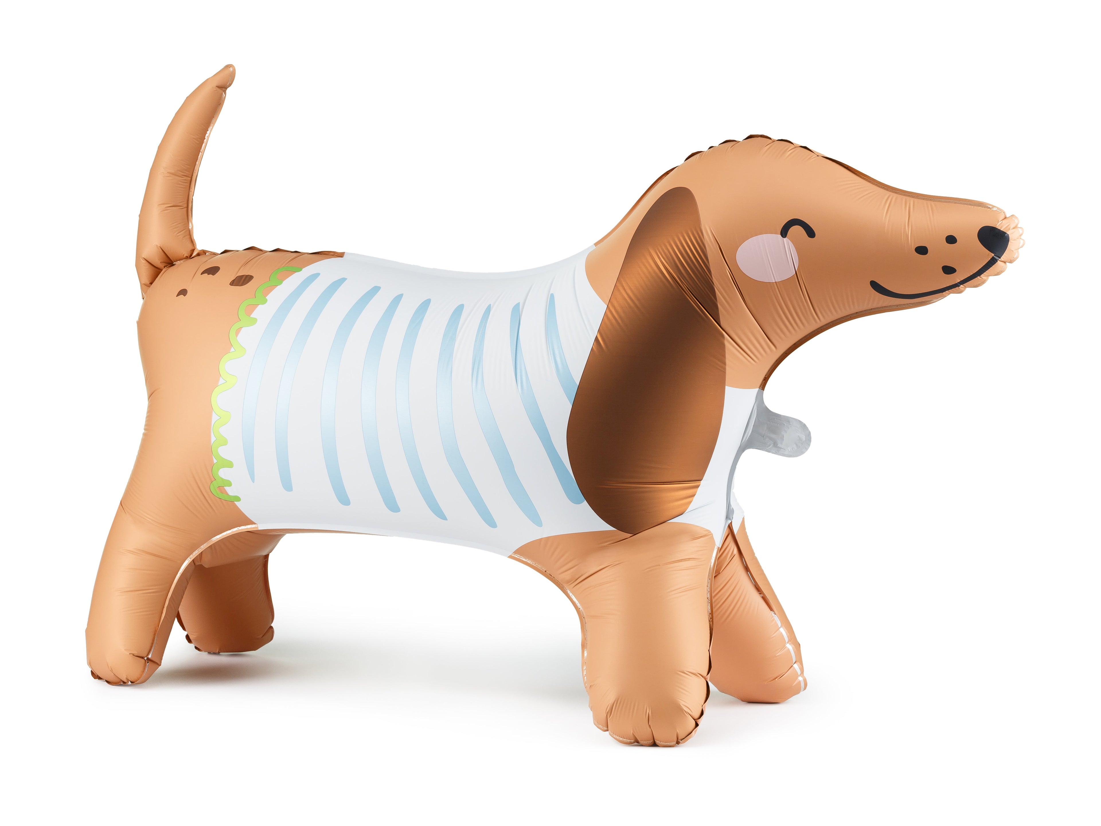 Dackel-Folienballon stehend – 89 x 58 cm | Hunde-Ballon in Mattoptik für Kindergeburtstag, Hundeparty & Geschenkidee