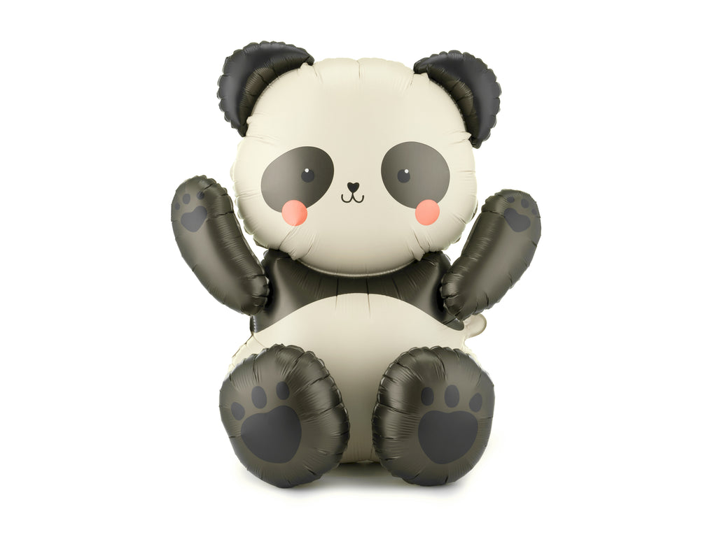 Panda‑Folienballon – 68 × 72 cm | Süßer Panda Ballon für Kindergeburtstag & Party | Luftfüllung, inkl. Strohhalm