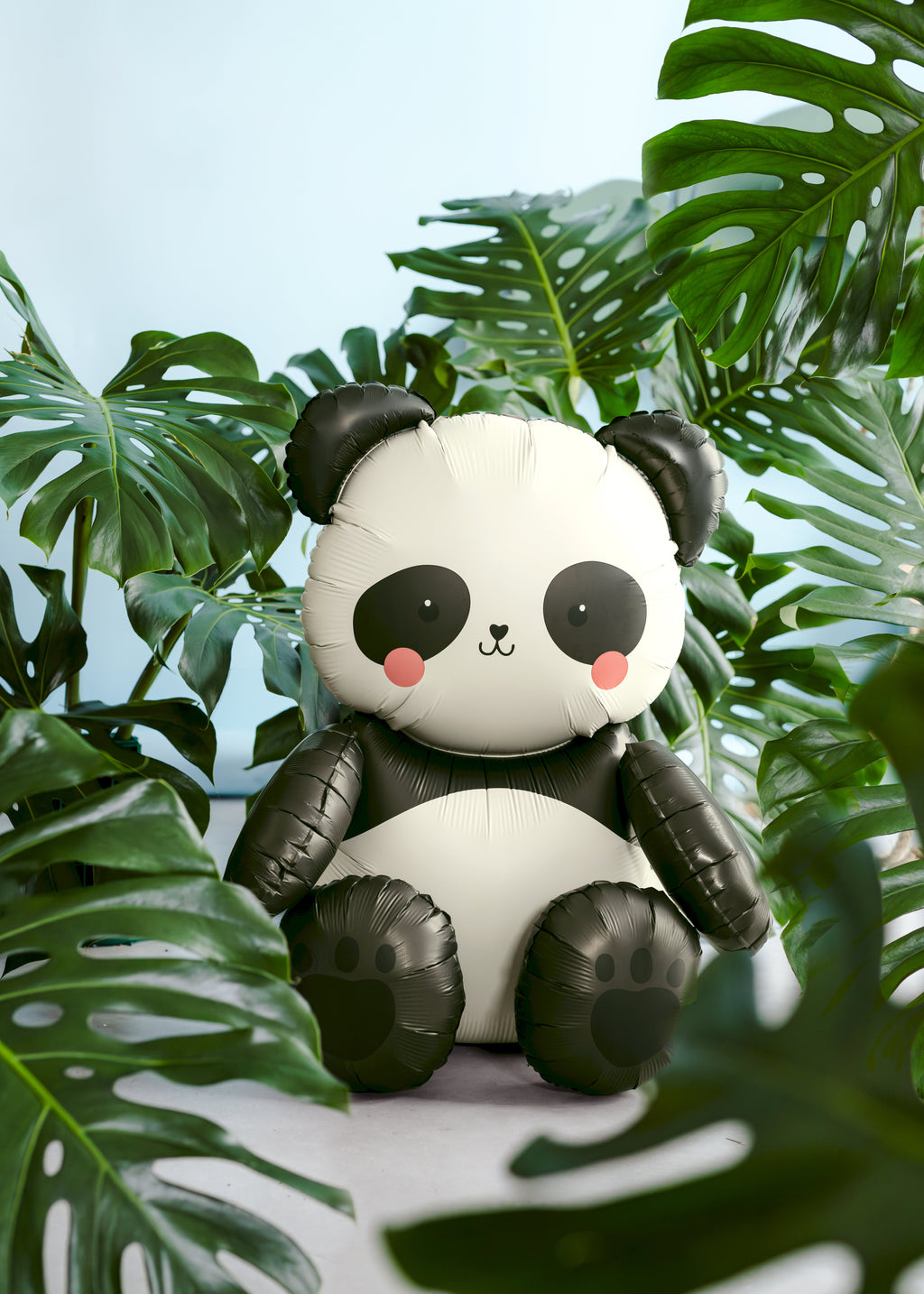 Panda‑Folienballon – 68 × 72 cm | Süßer Panda Ballon für Kindergeburtstag & Party | Luftfüllung, inkl. Strohhalm