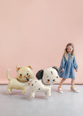 Folienballon „Hund auf Rädern“ – 70 × 59 cm | Niedlicher Hundeballon für Kindergeburtstag & Tier‑Mottoparty | Luftfüllung, inkl. Strohhalm