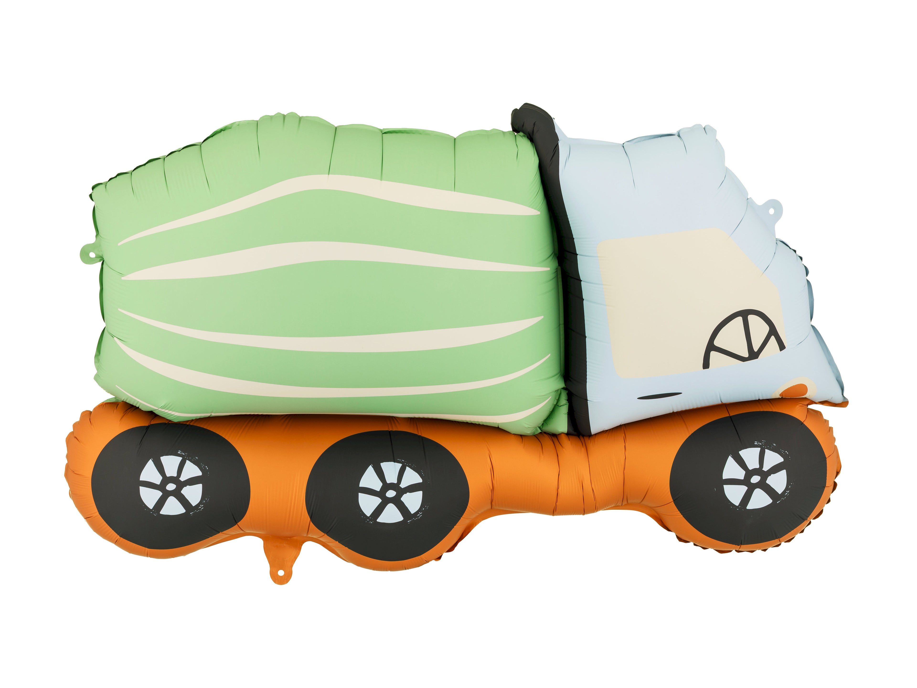 Betonmischer‑Folienballon – 81 × 48 cm (aufgeblasen) | Baustellen‑Ballon für Kindergeburtstag & Party | Helium oder Luft, inkl. Strohhalm