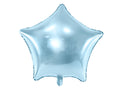 Sternförmiger Folienballon Hellblau – 48 cm | Metallic Sternballon für Babyshower, Taufe, Geburtstag & Partydeko