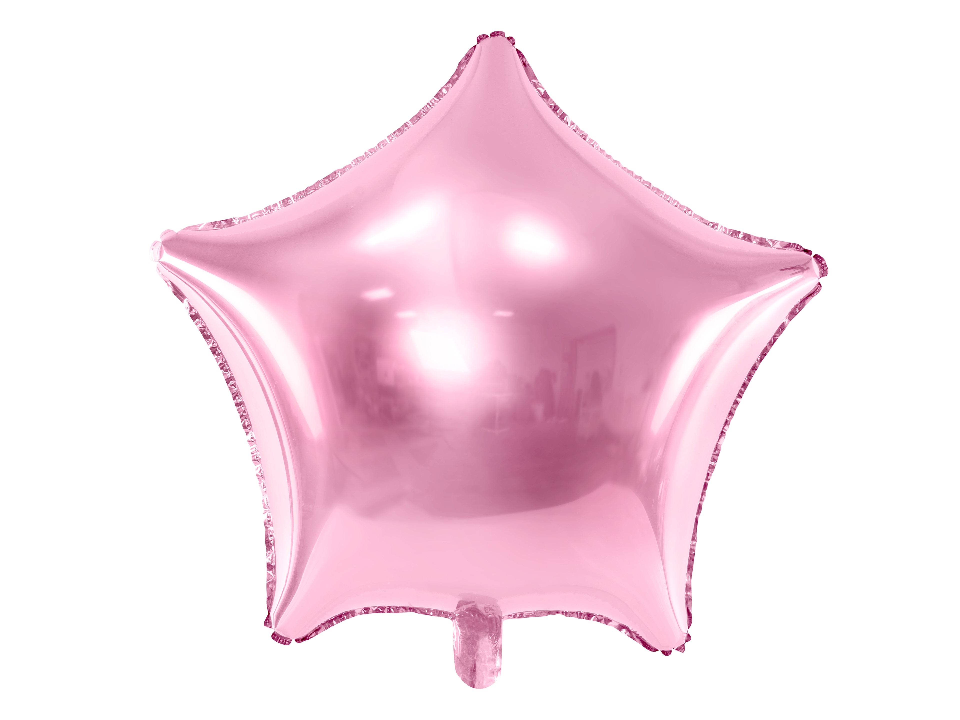 Sternförmiger Folienballon Hellrosa – 48 cm | Metallic Sternballon für Geburtstag, Babyshower & Partydeko