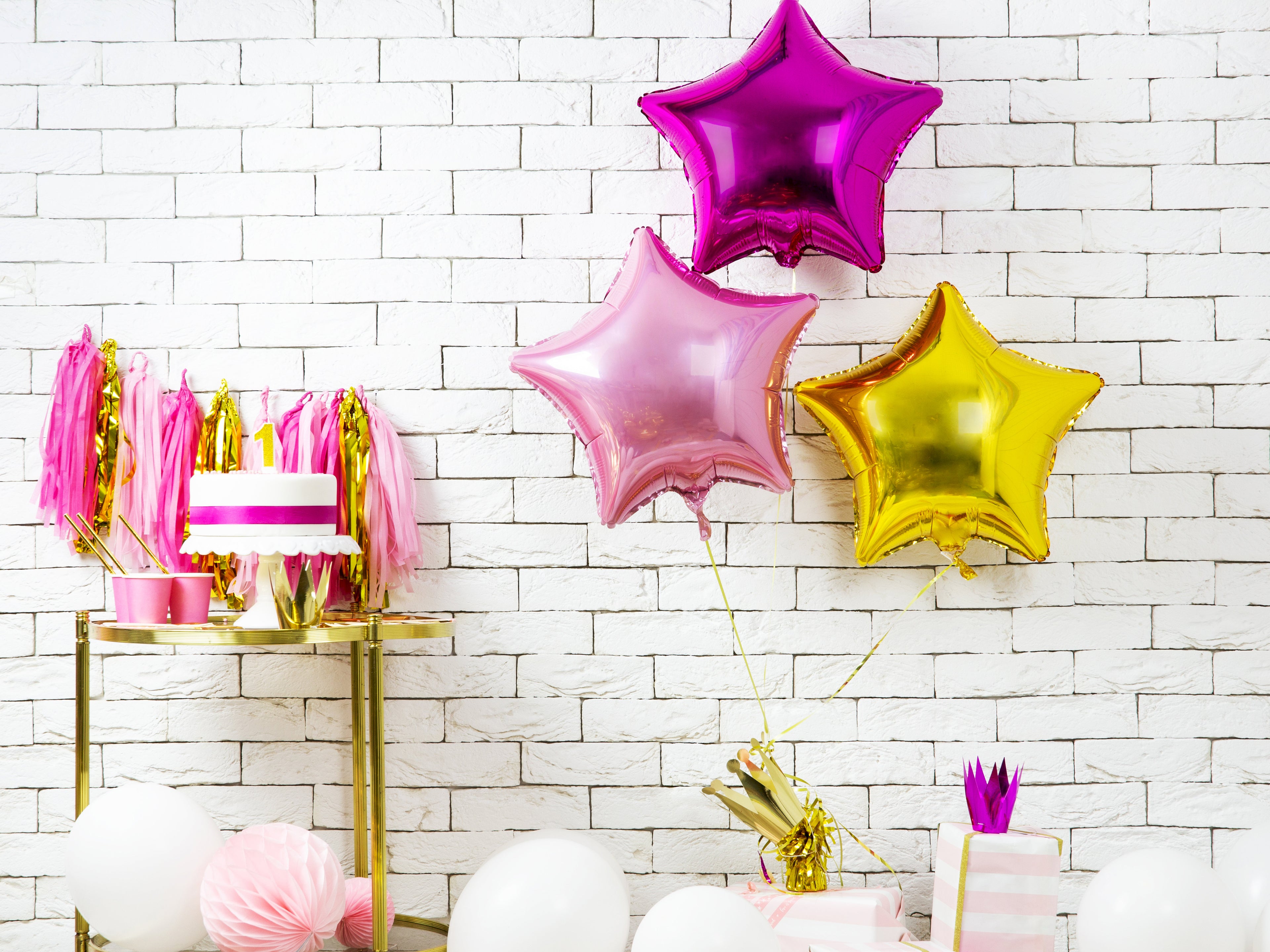 Sternförmiger Folienballon Hellrosa – 48 cm | Metallic Sternballon für Geburtstag, Babyshower & Partydeko