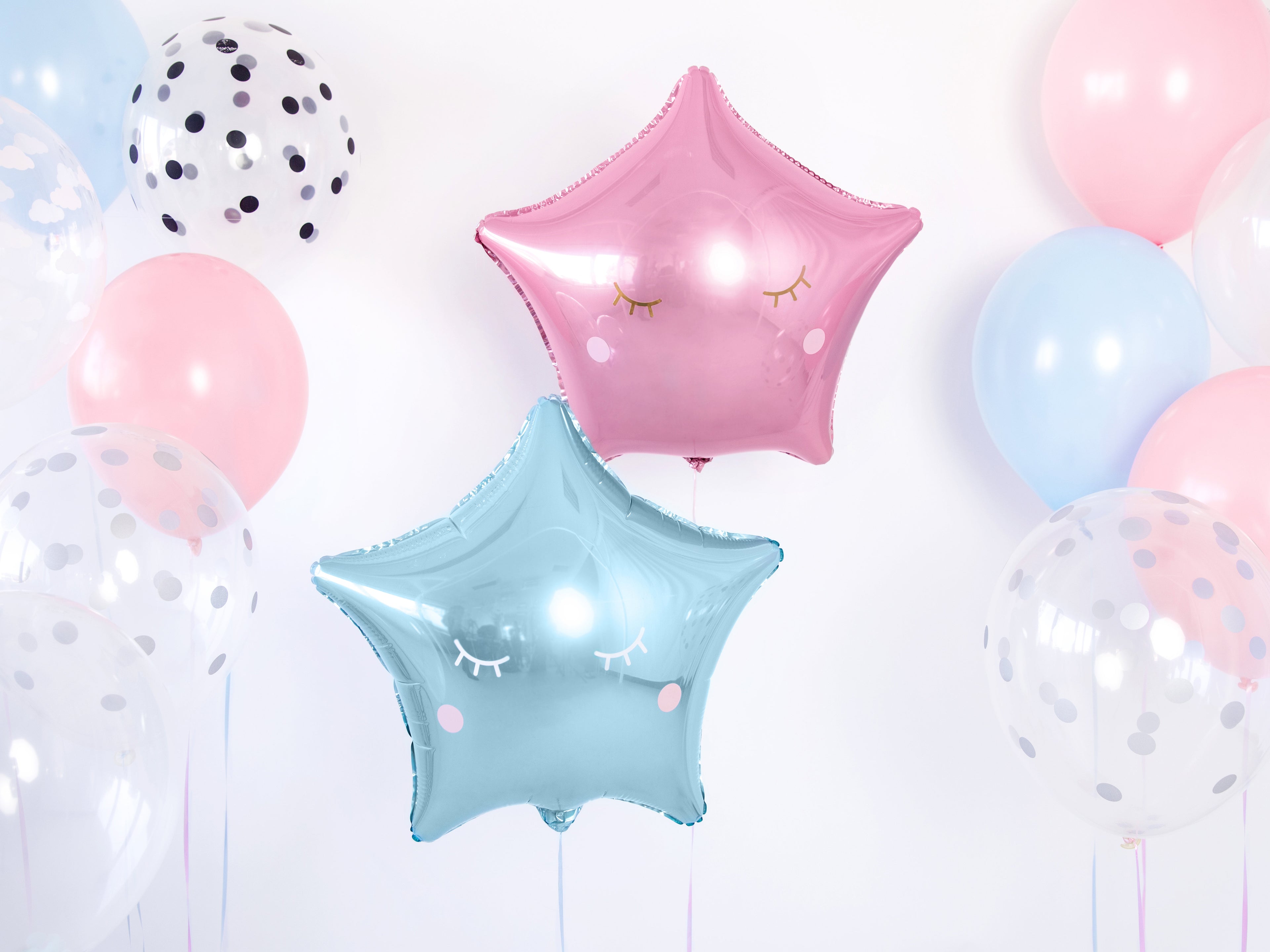 Sternförmiger Folienballon Hellrosa – 48 cm | Metallic Sternballon für Geburtstag, Babyshower & Partydeko