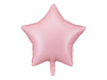 Sternförmiger Folienballon Rosa - 48 cm | Matter Sternballon für Babyshower, Geburtstag, Taufe & Partydeko | Luft oder Helium