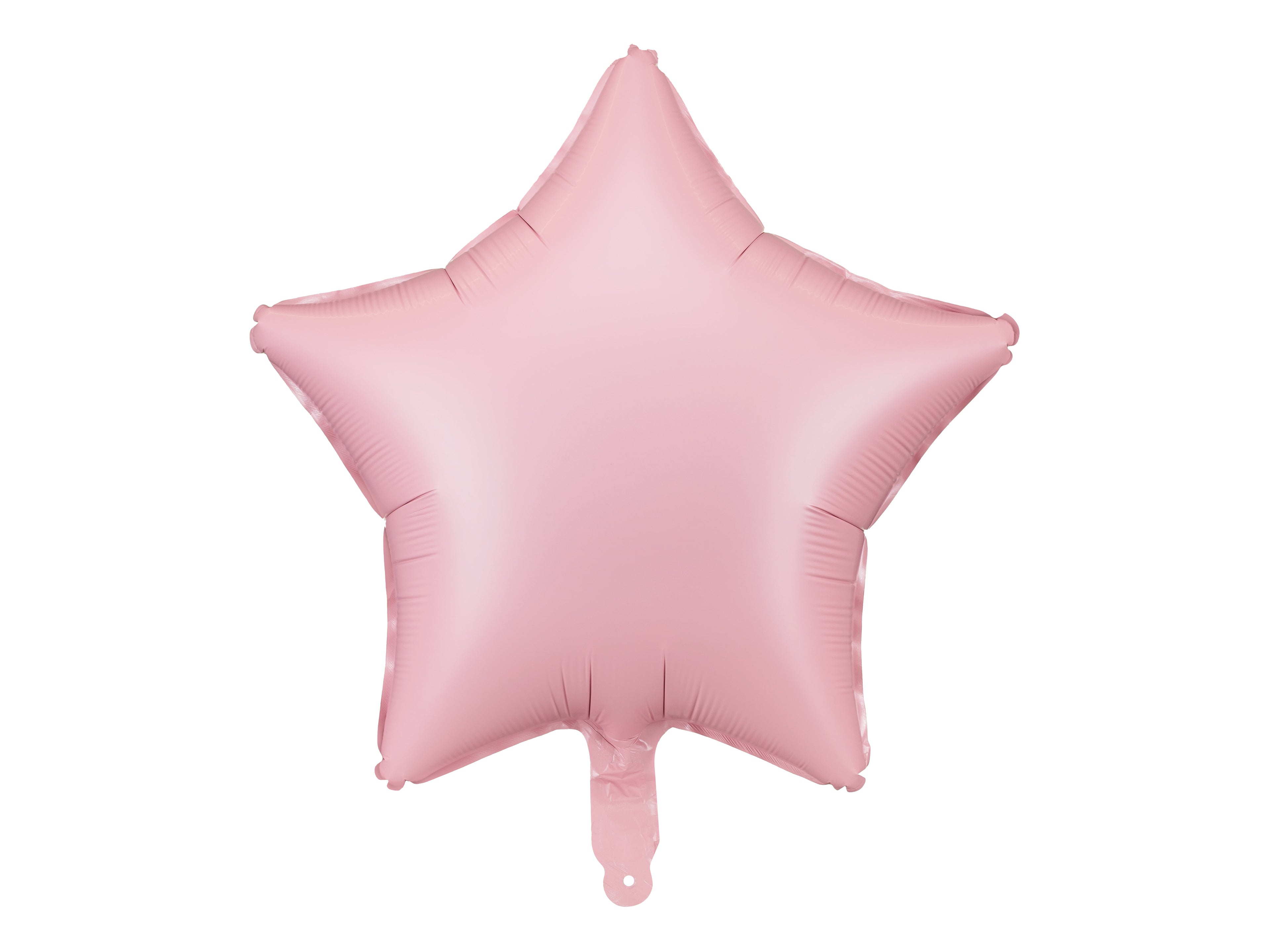 Sternförmiger Folienballon Rosa - 48 cm | Matter Sternballon für Babyshower, Geburtstag, Taufe & Partydeko | Luft oder Helium