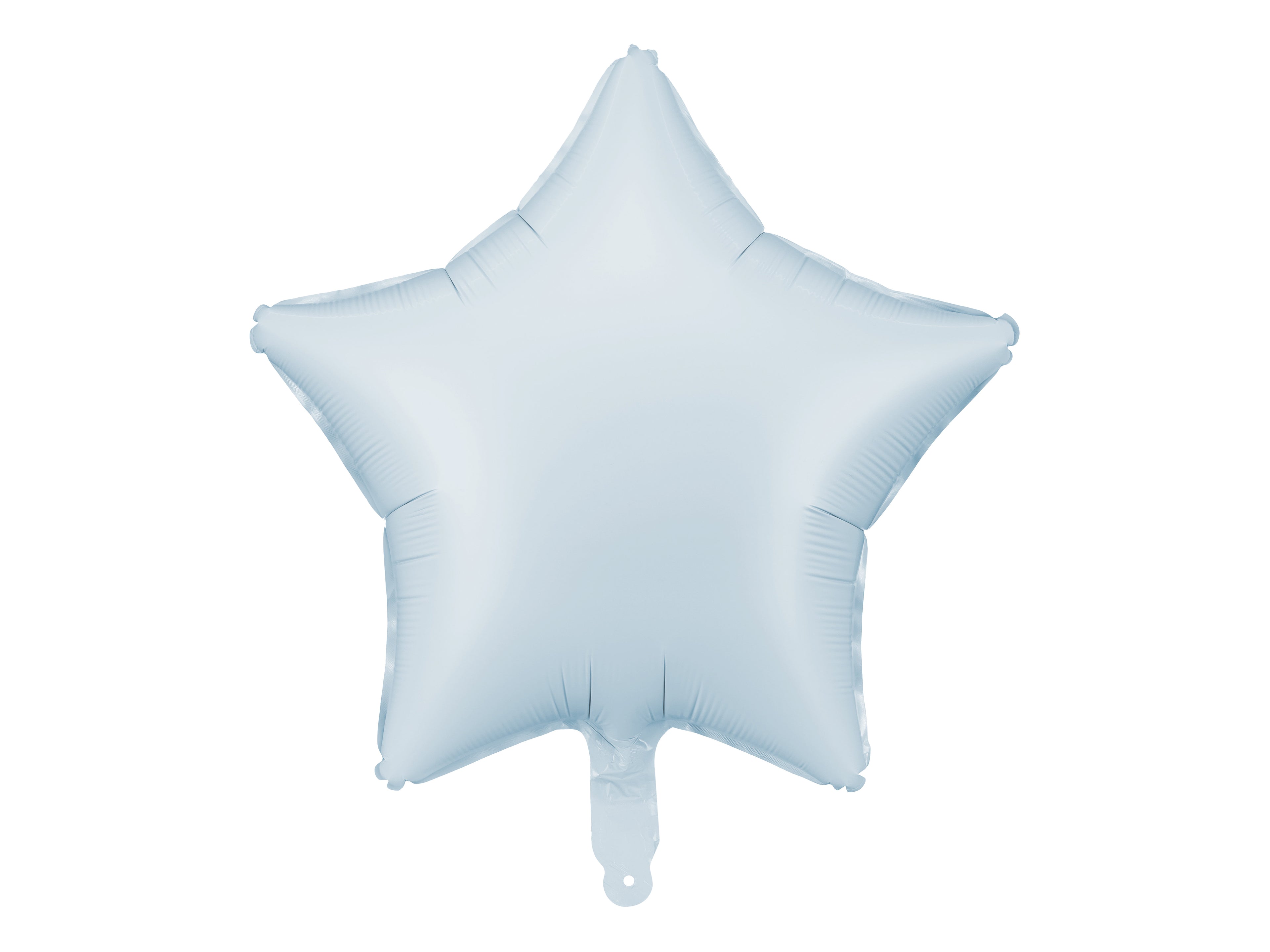 Sternförmiger Folienballon Nebelblau – 48 cm | Matter Sternballon für Babyshower, Taufe, Geburtstag & Party | Luft oder Helium
