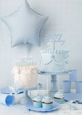 Star-Shaped Foil Balloon Mist Blue – 48 cm | Matte Star Balloon for Baby Showers, Christenings, Birthdays & Parties | Air or Helium