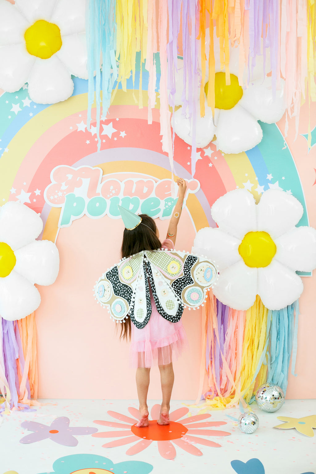 Gänseblümchen-Folienballon XXL 97 x 103 cm - weiß-gelbe Blumen-Deko, für Helium und Luft, Geburtstag und Sommerparty