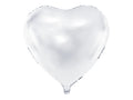 Herzförmiger Folienballon Weiß – 45 cm (18″) | Metallic Herzballon für Hochzeit, JGA, Geburtstag & Valentinstag | Helium oder Luft