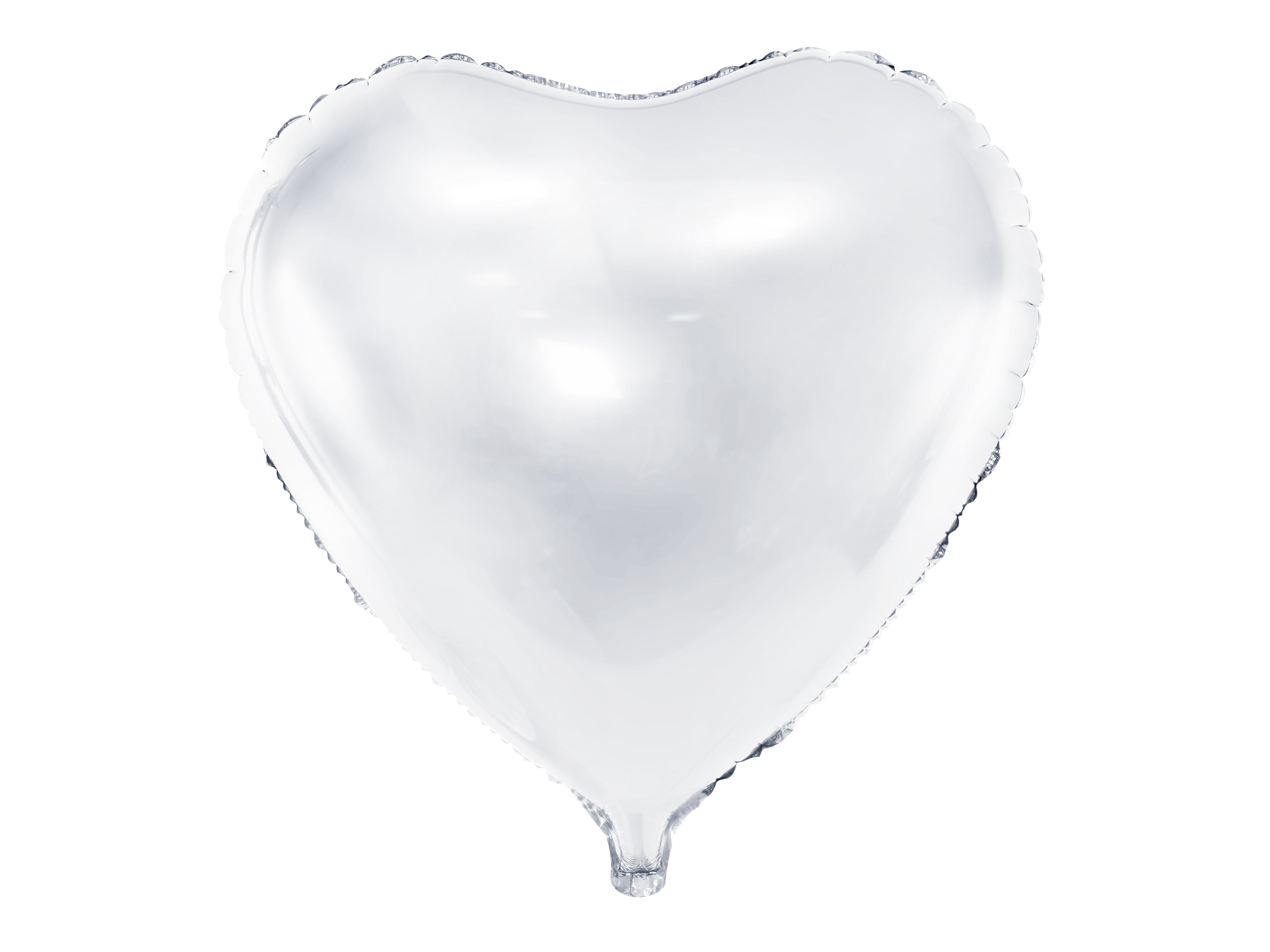 Herzförmiger Folienballon Weiß – 45 cm (18″) | Metallic Herzballon für Hochzeit, JGA, Geburtstag & Valentinstag | Helium oder Luft
