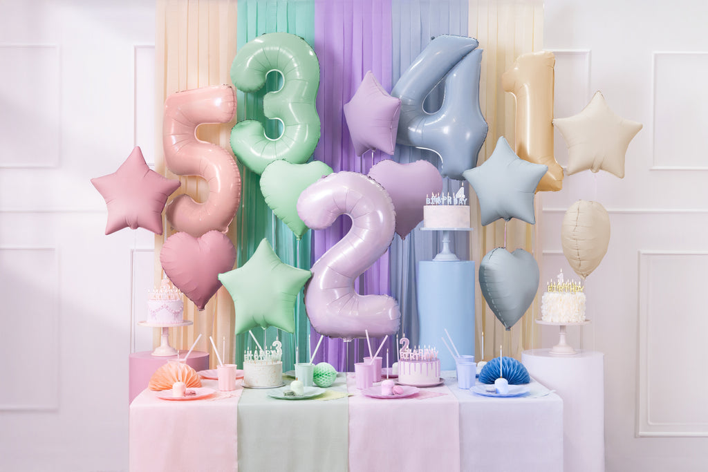 Herz-Folienballon 45 cm in Hellbeige - matter Herzballon für Helium und Luft, elegante Hochzeits-, Geburtstags- und Babyparty-Deko