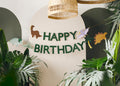 Happy Birthday Dino Banner – 3 m Girlande | Papier‑Wimpelkette mit Dinosauriern | Höhe 11 cm, Schnur 4,5 m | Selbstmontage