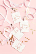 Team Bride Ausweis – 4er Set Namensschilder mit weißem Lanyard | JGA & Bridal‑Shower Accessoires | 8,7 × 12,5 cm