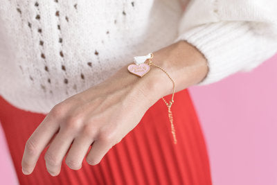 Karte mit Armband „Willst du meine Trauzeugin sein?“ – Rosa Karte & Armband „Maid of honor“ | 10,5 × 14,8 cm | Geschenk für Trauzeugin