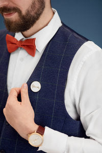 Groom und Team Groom Anstecknadel – Karten mit Metallic‑Print & Pins | JGA Accessoires für Bräutigam , Crew | 10,5 × 15 cm Geschenkset