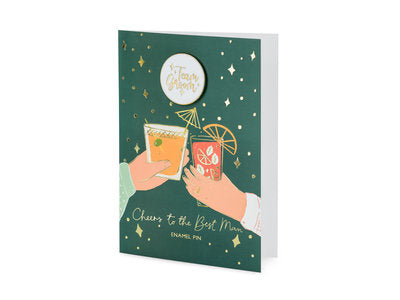 Groom und Team Groom Anstecknadel – Karten mit Metallic‑Print & Pins | JGA Accessoires für Bräutigam , Crew | 10,5 × 15 cm Geschenkset