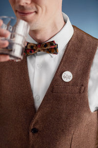 Groom und Team Groom Anstecknadel – Karten mit Metallic‑Print & Pins | JGA Accessoires für Bräutigam , Crew | 10,5 × 15 cm Geschenkset